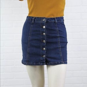 70s style button down mini skirt